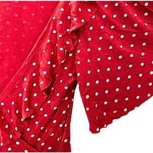 Boohoo Red Polka Dot Dress Size Small